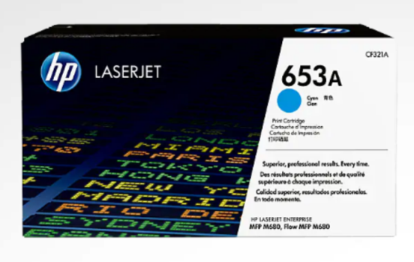 HP 653A Cyan Original LaserJet Toner Cartridge - CF321A