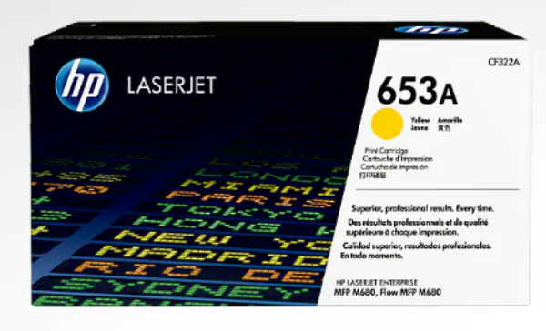 HP 653A Yellow Original LaserJet Toner Cartridge - CF322A