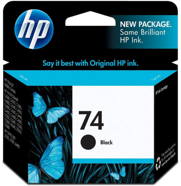 HP 74 Black Original Ink Cartridge - CB335WN