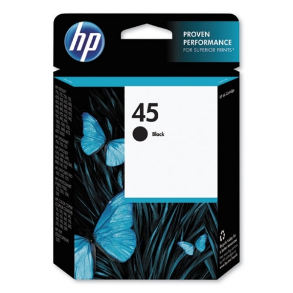 HP 45 Black Inkjet Print Cartridge - 51645A