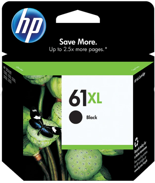 HP 61XL High Yield Black Original Ink Cartridge - CH563WN