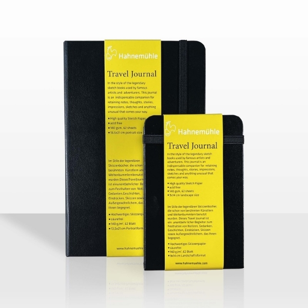 Hahnemühle Travel Journal 140gsm 3.5" x 5.5" (9x14 cm portrait) 62 Sheets / 124 Pages