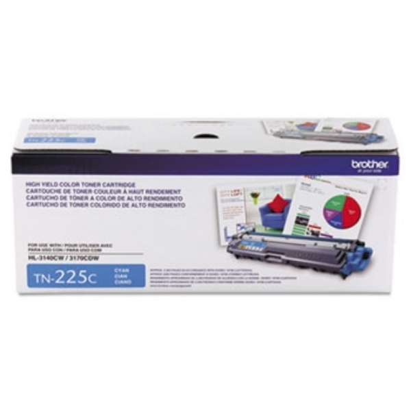 Brother TN225C High-Yield Toner, Cyan