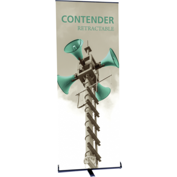 Orbus Contender Standard 29.5" Wide Single Sided Retractable Banner Stand (Silver)