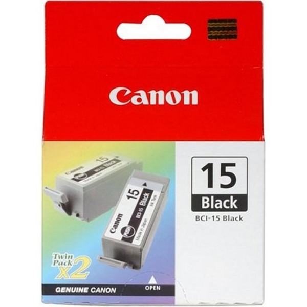Canon BCI-15 Black Ink Cartridge, 2-Pack