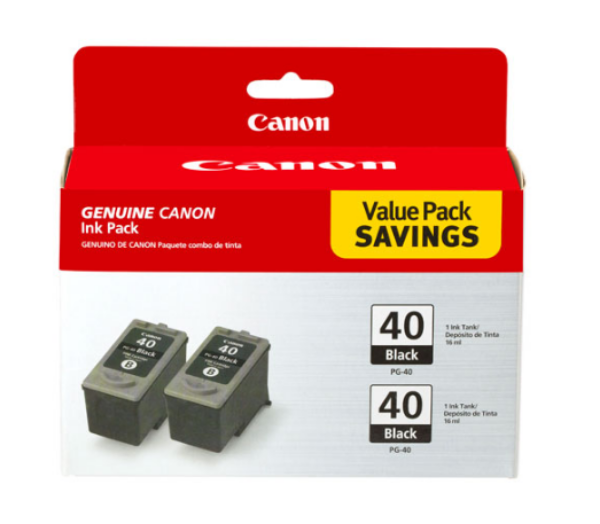 Canon PG-40 Black Ink Twin Pack - 0615B013