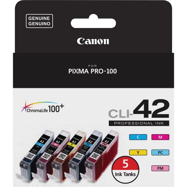 Canon CLI-42 Ink Value Pack (5 Ink Tanks) for PIXMA PRO-100 - 6385B010