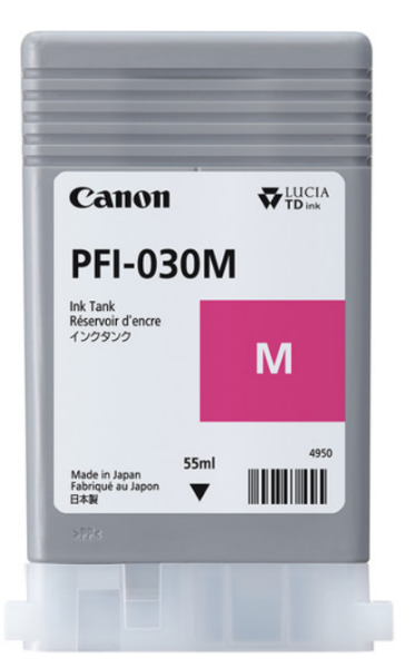 Canon PFI-030M - 55ml Magenta Ink for imagePROGRAF TA-20, TA-30 - 3491C001AA