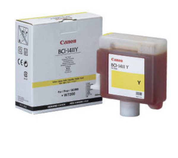 Canon BCI-1411Y Yellow Ink Tank (330ml) for imagePROGRAF W7200, W8200, W8400D - 7577A001AA