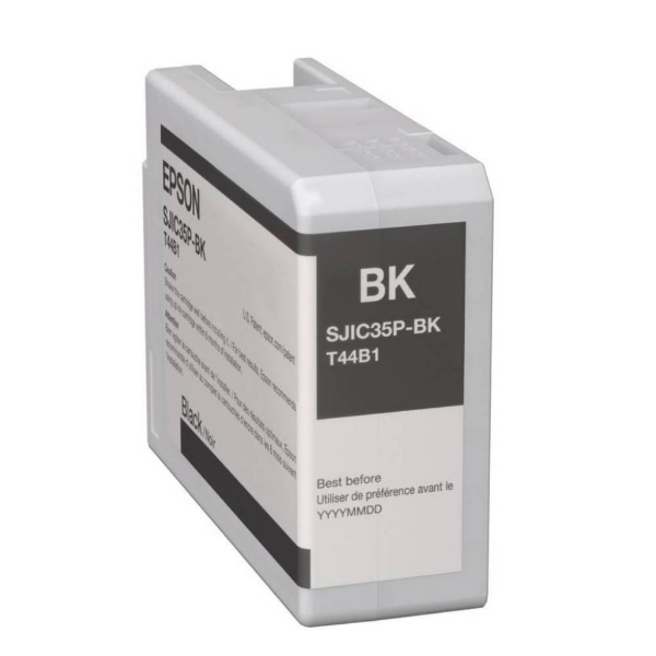 Epson SJIC35P-BK Black Ink Cartridge (Gloss) for ColorWorks C6000/C6500 - C13T44B120	