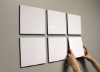 ChromaLuxe Gloss White Hardboard Square Wall Tiles w/Mount 8" x 8" (0.25" thick) - 12 per Case	