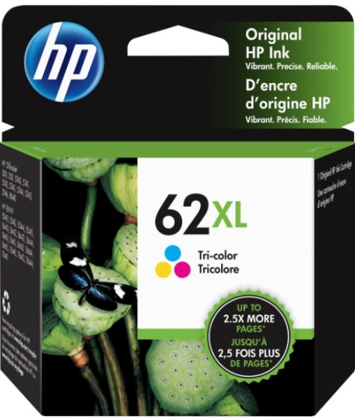 HP 62XL High Yield Tri-color Original Ink Cartridge - C2P07AN		