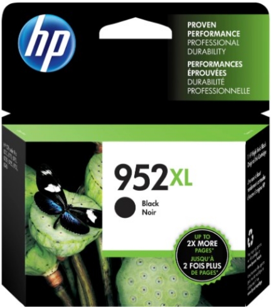 HP 952XL High Yield Black Original Ink Cartridge - F6U19AN		
