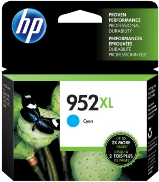 HP 952XL High Yield Cyan Ink Cartridge - L0S61AN	