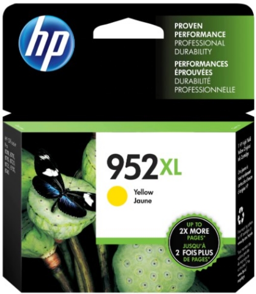 HP 952XL High Yield Yellow Original Ink Cartridge - L0S67AN	