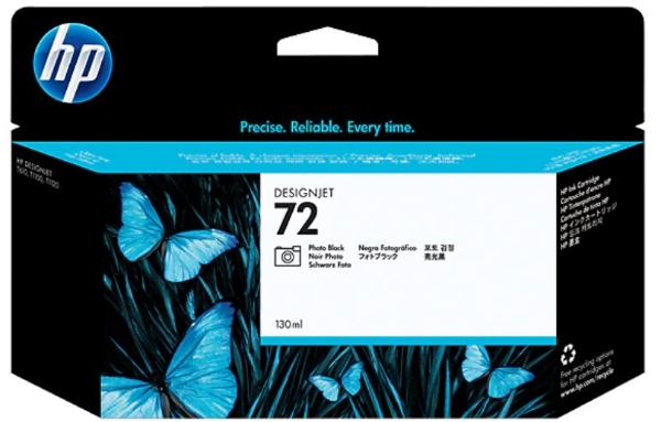 HP 72 130-ml Photo Black DesignJet Ink Cartridge for HP DesignJet T610, T620, T770, T790, T795, T1100, T1100 MFP, T1100ps, T1120, T1120ps, T1200, T1300, T2300 - C9370A		