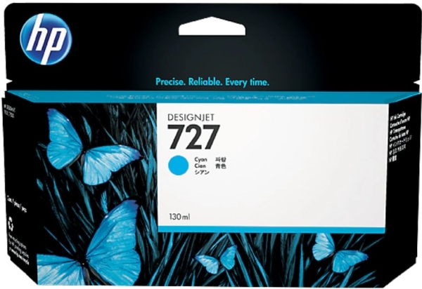 HP 727 130-ml Cyan Designjet Ink Cartridge for HP T920, T1500 - B3P19A