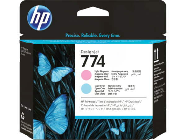 HP 774 Light Magenta/Cyan DesignJet Printhead for HP DesignJet Z6610, Z6810 - P2V98A	