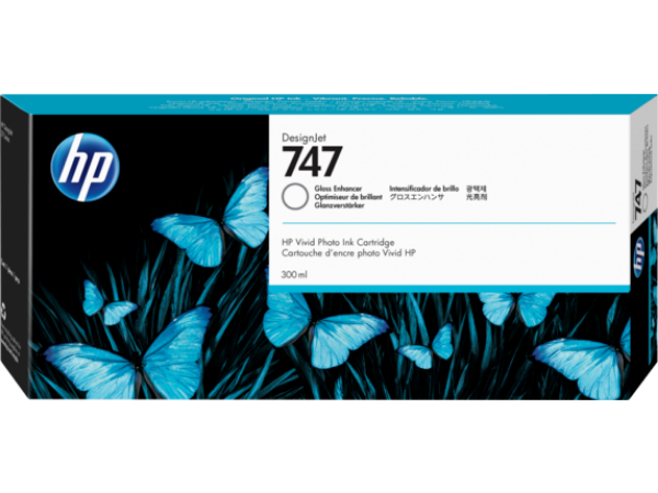 HP 747 300-ml Gloss Enhancer Ink Cartridge for HP DesignJet Z9+ - P2V87A