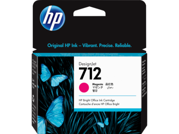 HP 712 29-ml Magenta DesignJet Ink Cartridge for T210, T230, T250, T630, T650 - 3ED68A	