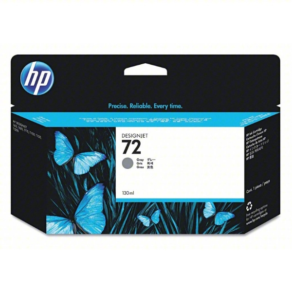 HP 72 130-ml Gray DesignJet Ink Cartridge for HP DesignJet T610, T620, T770, T790, T795, T1100, T1100 MFP, T1100ps, T1120, T1120ps, T1200, T1300, T2300 - C9374A	