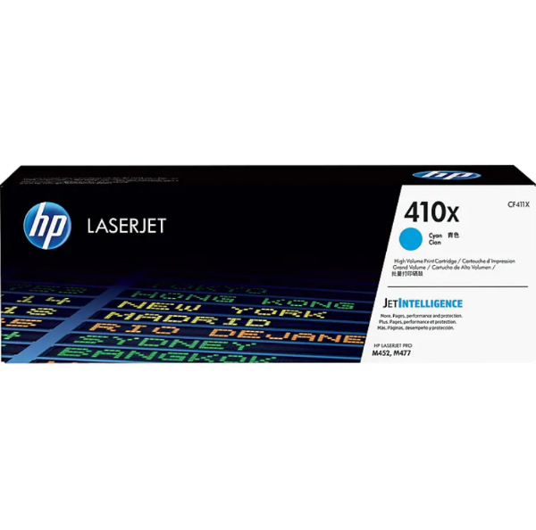 HP 410X High-Yeld Cyan Original LaserJet Toner Cartridge - CF411X	