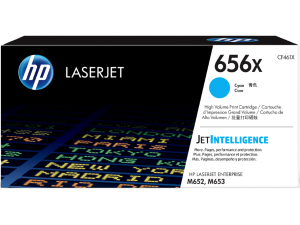 HP 656X High Yield Cyan Original LaserJet Toner Cartridge - CF461X	