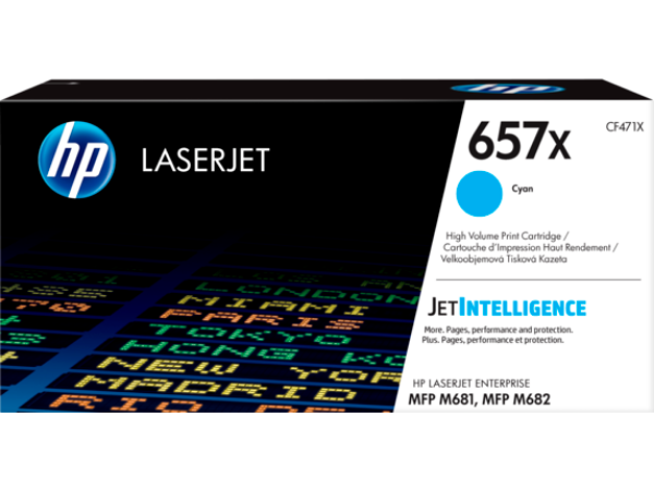 HP 657X High Yield Cyan Original LaserJet Toner Cartridge - CF471X	