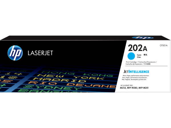 HP 202A Cyan LaserJet Toner Cartridge -CF501A	
