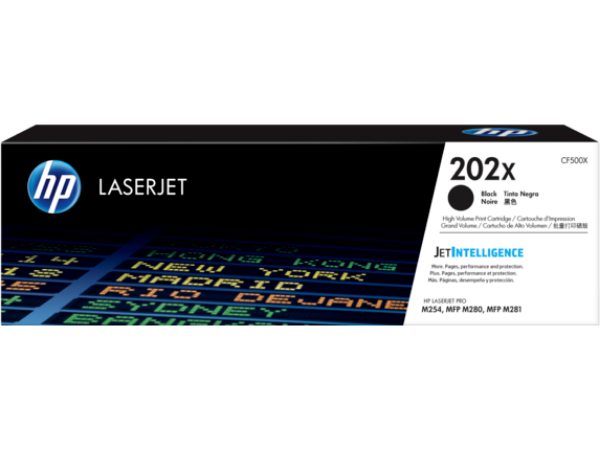 HP 202X Black LaserJet Toner Cartridge - CF500X	