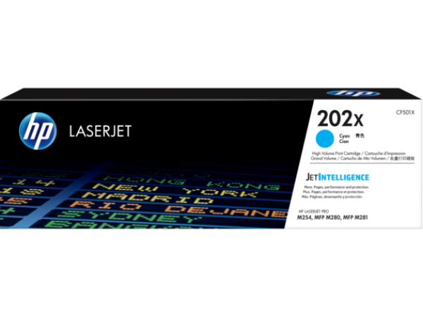 HP 202X Cyan LaserJet Toner Cartridge - CF501X	