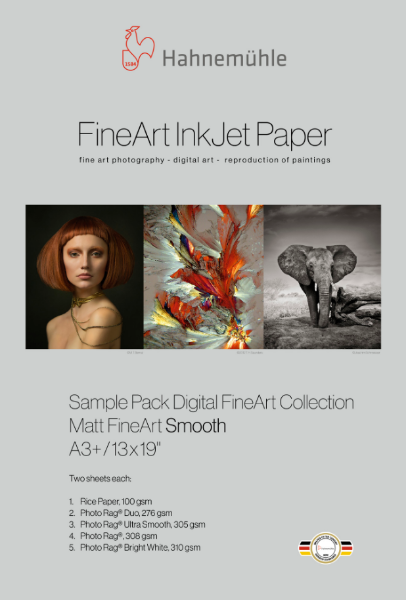 Hahnemühle Matt FineArt Smooth Sample Pack 13"x19" A3+ 10 Sheets		