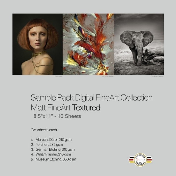 Hahnemühle Matt FineArt Textured Sample Pack 8.5"x11" 10 Sheets	