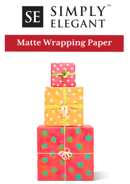 Simply Elegant Matte Wrapping Paper 24"x300' Roll	