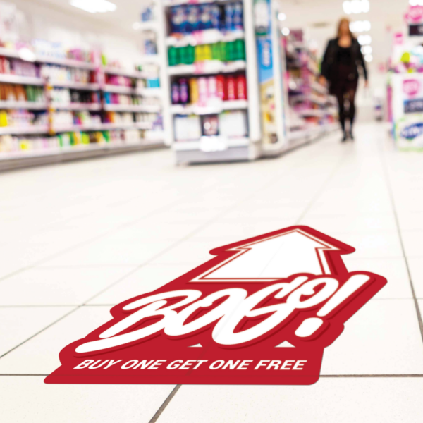 GF 210 Traffic Graffic 3.4 mil - Matte White Vinyl "Floor Advertising" with Clear Removable Adhesive 60"x150' Roll