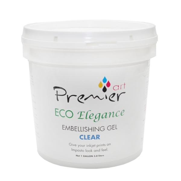 PremierArt ECO Elegance Clear Embellishing Gel Water Base for Inkjet Prints - 1 Gallon