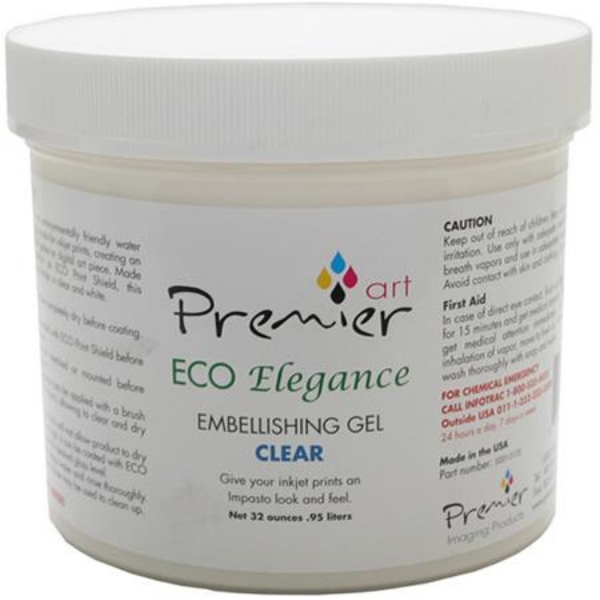 PremierArt ECO Elegance Clear Embellishing Gel Water Base for Inkjet Prints - 1 Quart