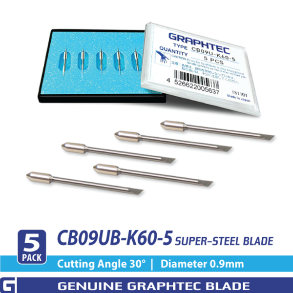 GRAPHTEC 0.9mm Super-Steel Blade Tint Film 30° (5/pack)/for PHP33/35-CB09N-HS Bladeholder