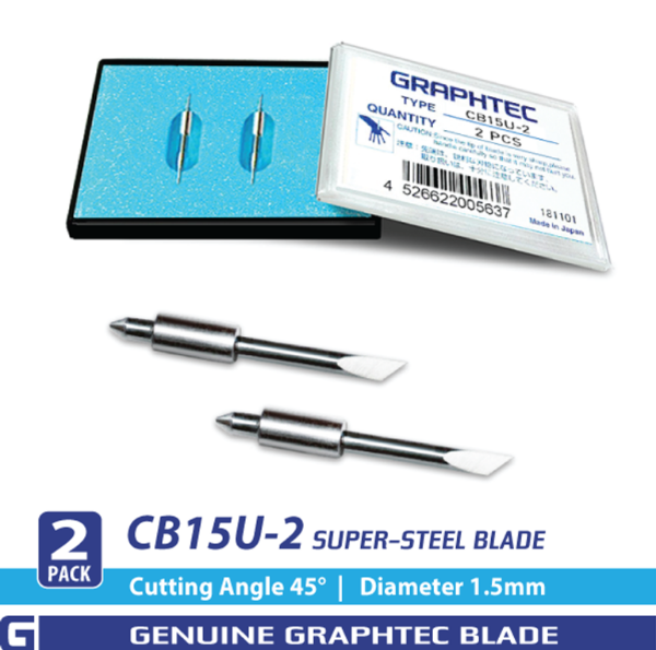 GRAPHTEC 1.5mm Super-Steel Blade 45° (2/pack) for PHP33/35-CB15N-HS Bladeholder