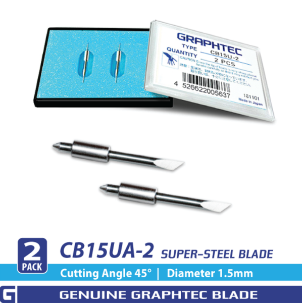 GRAPHTEC 1.5mm Super-Steel Blade 45° high-intens, reflective (2/pk) for PHP33/35-CB15N-HS Bladeholder