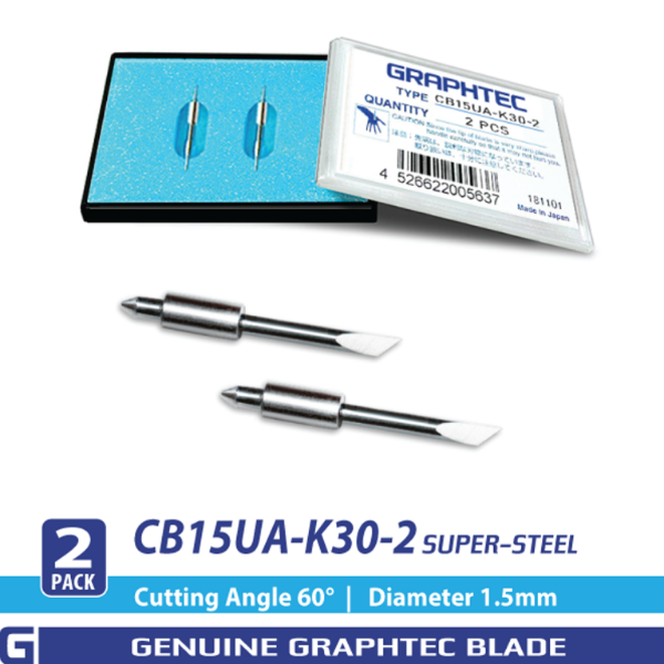 GRAPHTEC 1.5mm Super-Steel Blade high-intens, reflective 60° (2/pk) for PHP33/35-CB15N-HS Bladeholder