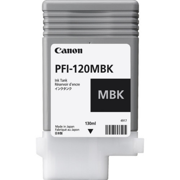 Canon PFI-120MBK 130-ml Matte Black Ink Cartridge for imagePROGRAF TM-200, TM-250, TM-300, TM-305, TM-350, TM-355, GP-200, GP-300	