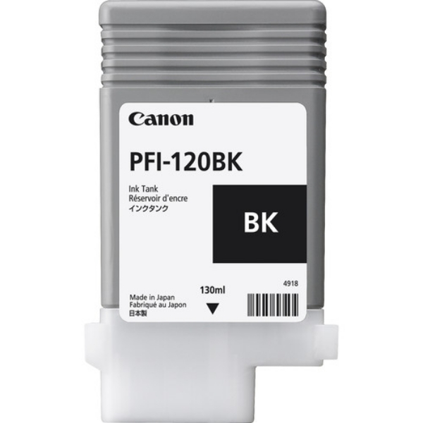 Canon PFI-120BK 130-ml Black Ink Cartridge for imagePROGRAF TM-200, TM-250, TM-300, TM-305, TM-350, TM-355, GP-200, GP-300	