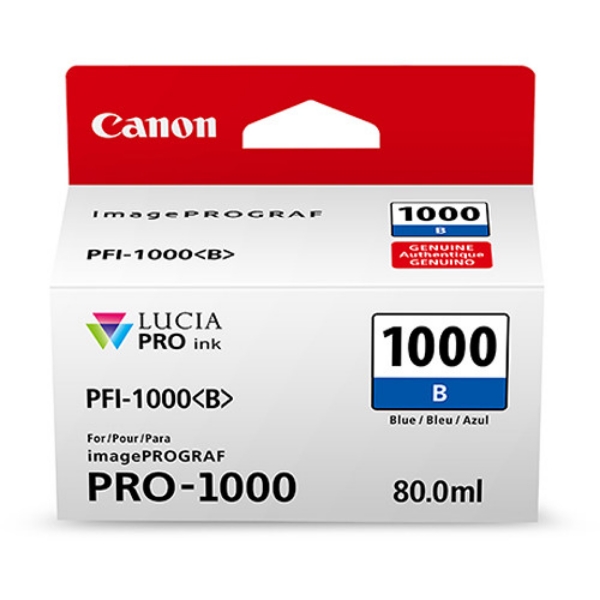 Canon PFI-1000B Blue Ink Tank 80ml for imagePROGRAF PRO-1000 - 0555C002AA	