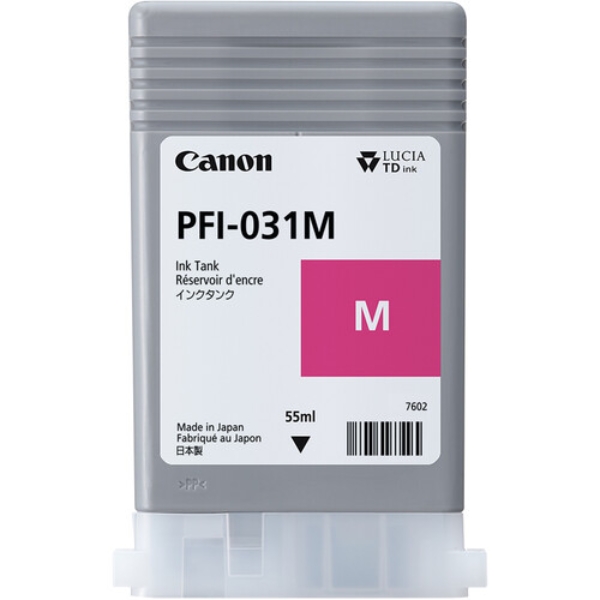 Canon PFI-031M - 55ml Pigment Magenta Ink for imagePROGRAF TM-240, TM-340, TM-500, TM-600 - 6265C001AA