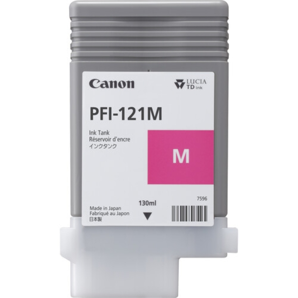 Canon PFI-121M - 130-ml Pigment Magenta Ink for imagePROGRAF TM-250, TM-350, TM-355, TM-510, TM-510M, TM-610, TM-610M, TM-615, TX-1300,  - 6267C001AA