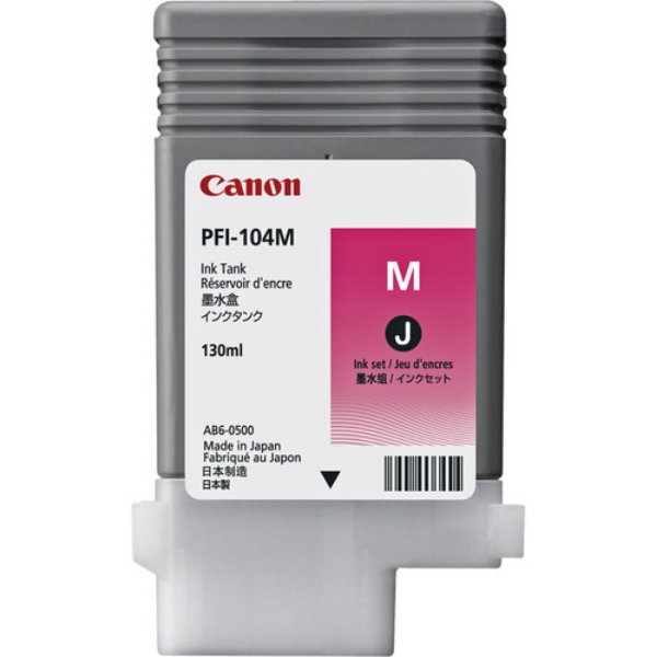 Canon PFI-104M Magenta Ink Tank (130ml) for iPF500, iPF600, iPF650, iPF655, iPF700, iPF720, iPF750, iPF760, iPF765	