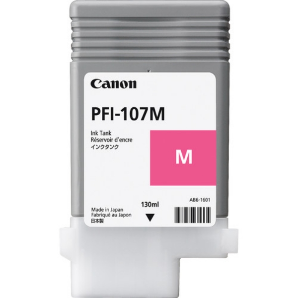 Canon Ink Tank PFI-107M - Dye Magenta Ink Tank 130ml for imagePROGRAF iPF670, iPF680, iPF685, iPF770, iPF780, iPF785 - 6707B001AA