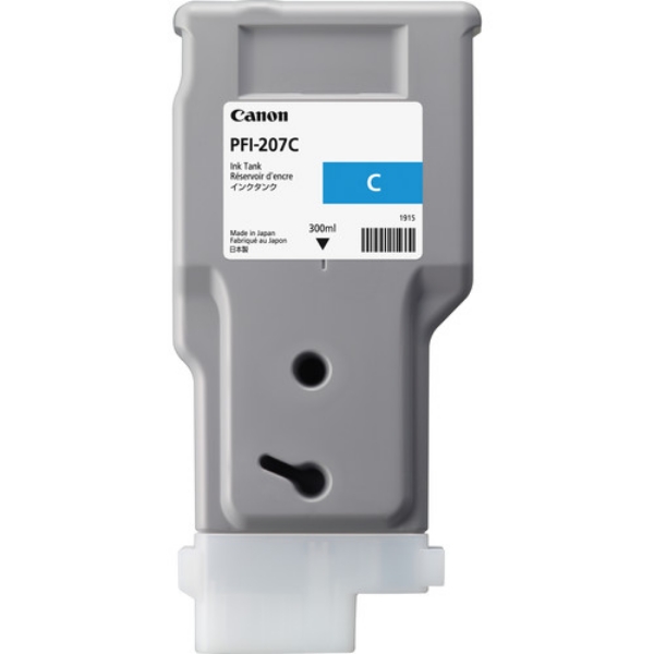 Canon PFI-207C Cyan Ink Cartridge (300ml) for imagePROGRAF iPF680, iPF685, iPF780, iPF785 - 8790B001AA