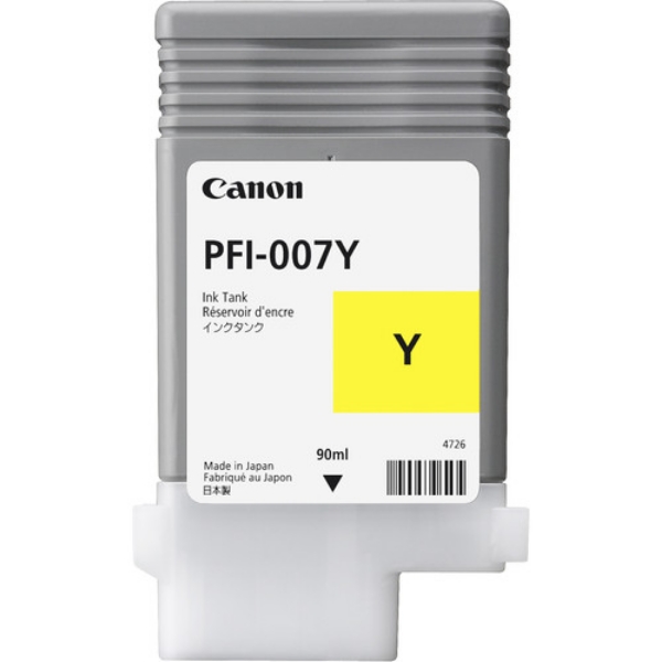 Canon PFI-007Y Dye Yellow Ink Tank 90ml - 2146C001AA